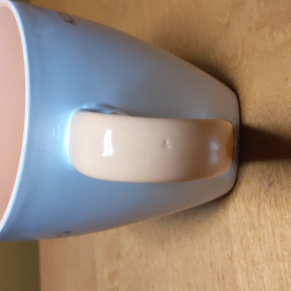 Peach and white Plant pun latte mug - Picture 3 of 5